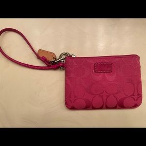 Pink Coach wristlet